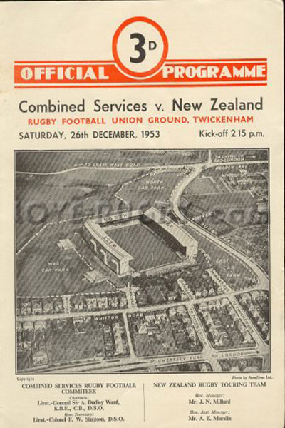 Combined Services New Zealand 1953 memorabilia
